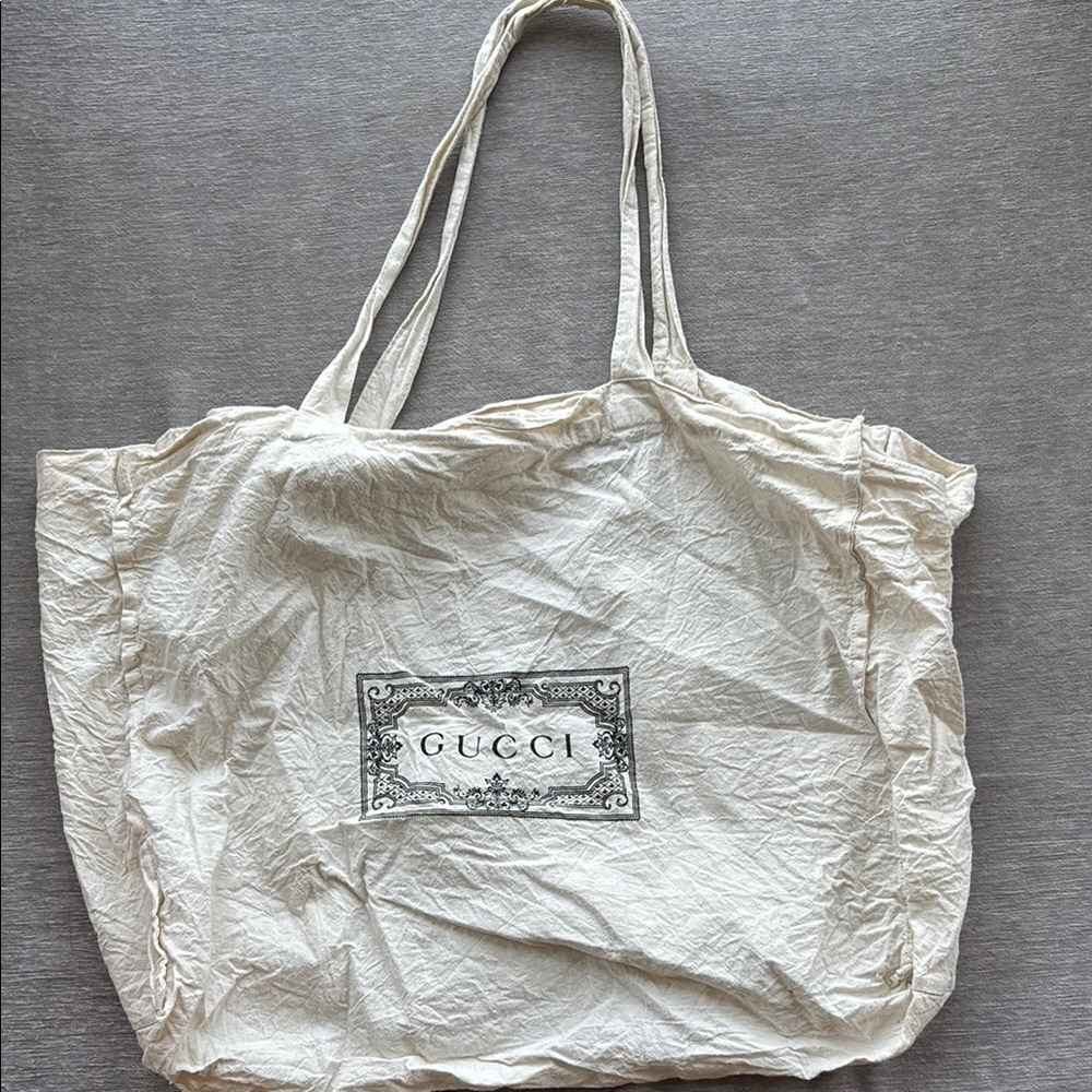 Gucci Cream Tote Bag (cloth)